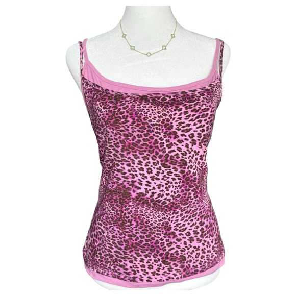 Faded Glory Tops - Leopard Pink Y2K Mcbling Women’s XL Stretch Animal Print 2000s Camisole